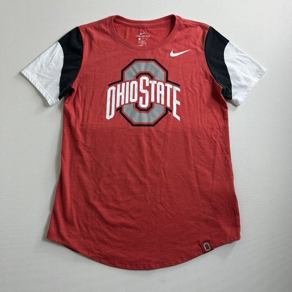 Nike Tee Ohio State Buckeyes Football T-shirt‎ Women Size Adult Small NCAA Red - Picture 1 of 10